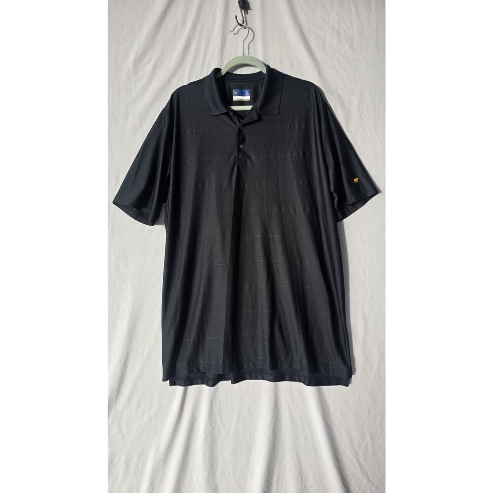 Jack Nicklaus StayDri Polo Shirt Mens 2XL Black Golf Short Sleeve Performance